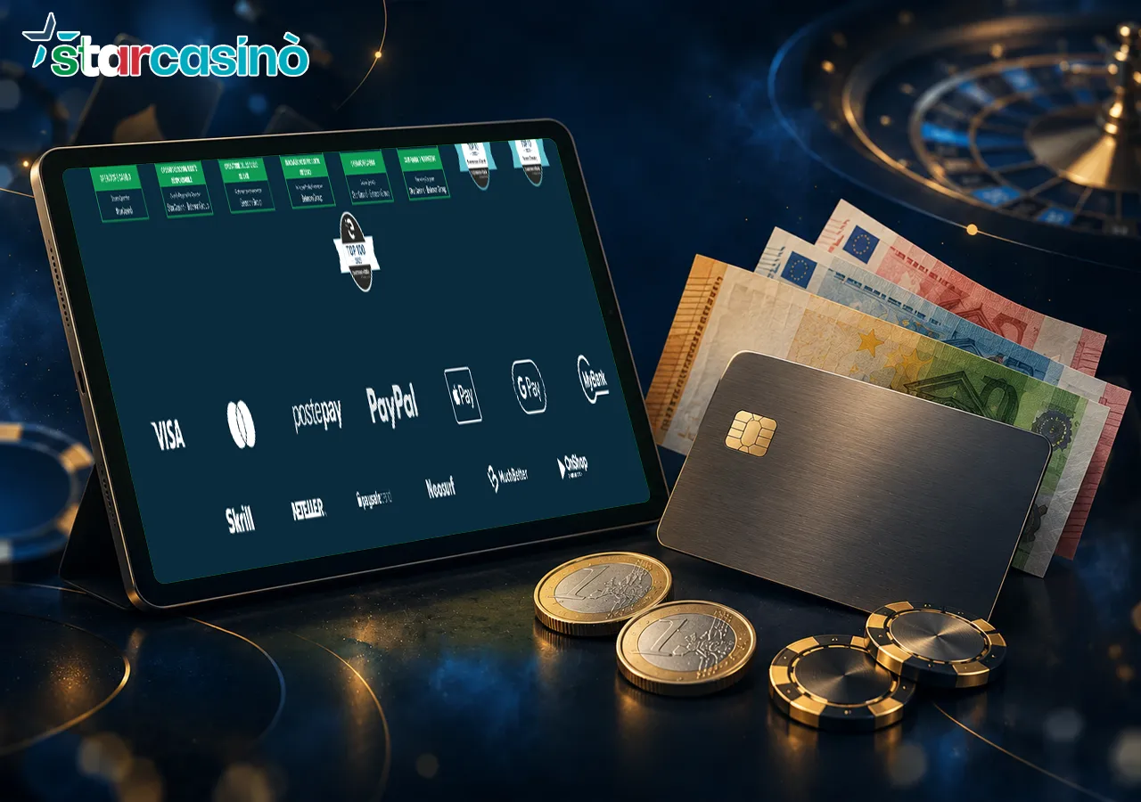 Il conto mostra i pagamenti sul laptop, con banconote, carta e monete